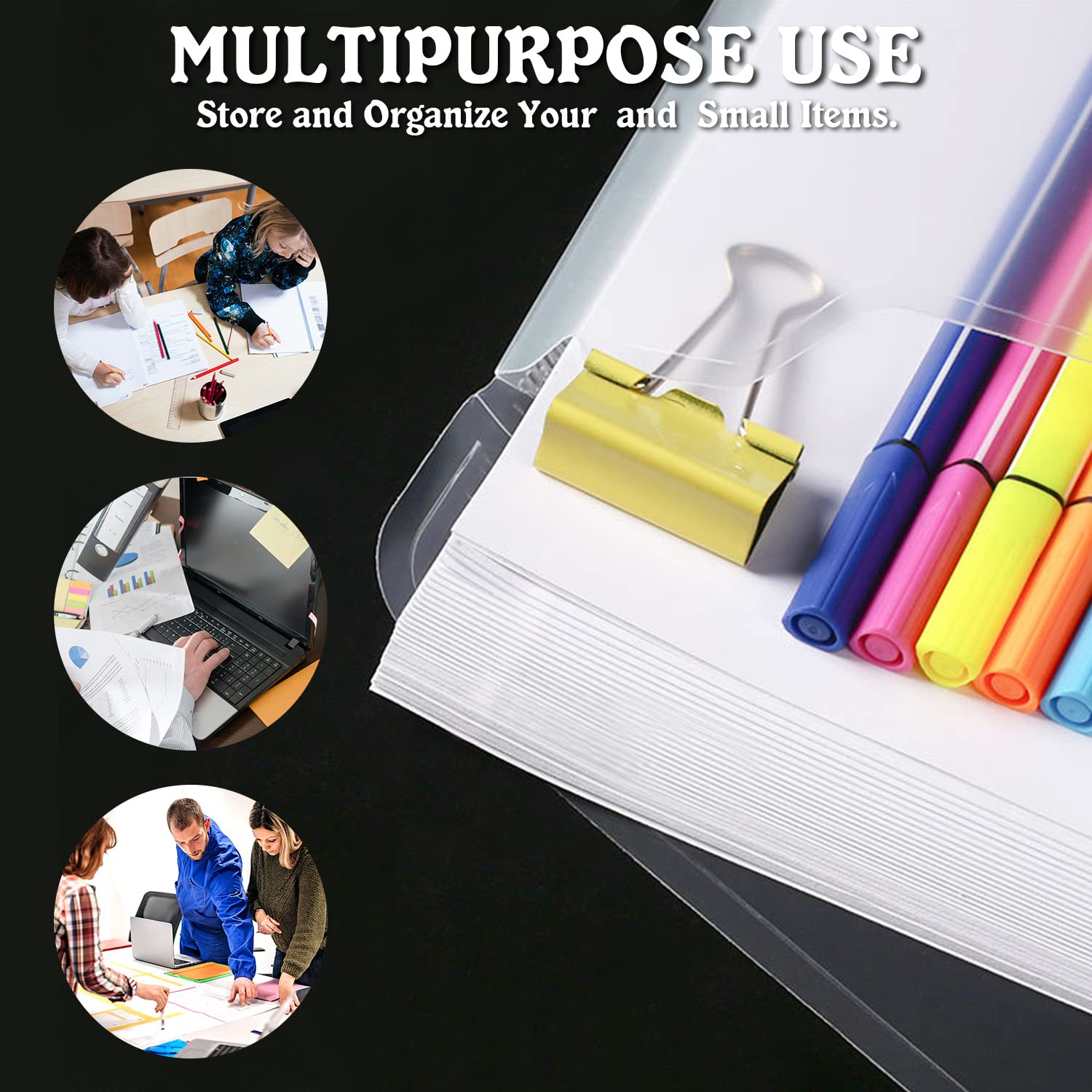 Skycase 10 Cartelle Portadocumenti, Formato A4, Con Cerniera, In Plastica, Adatte Per Scuole - Foto 6