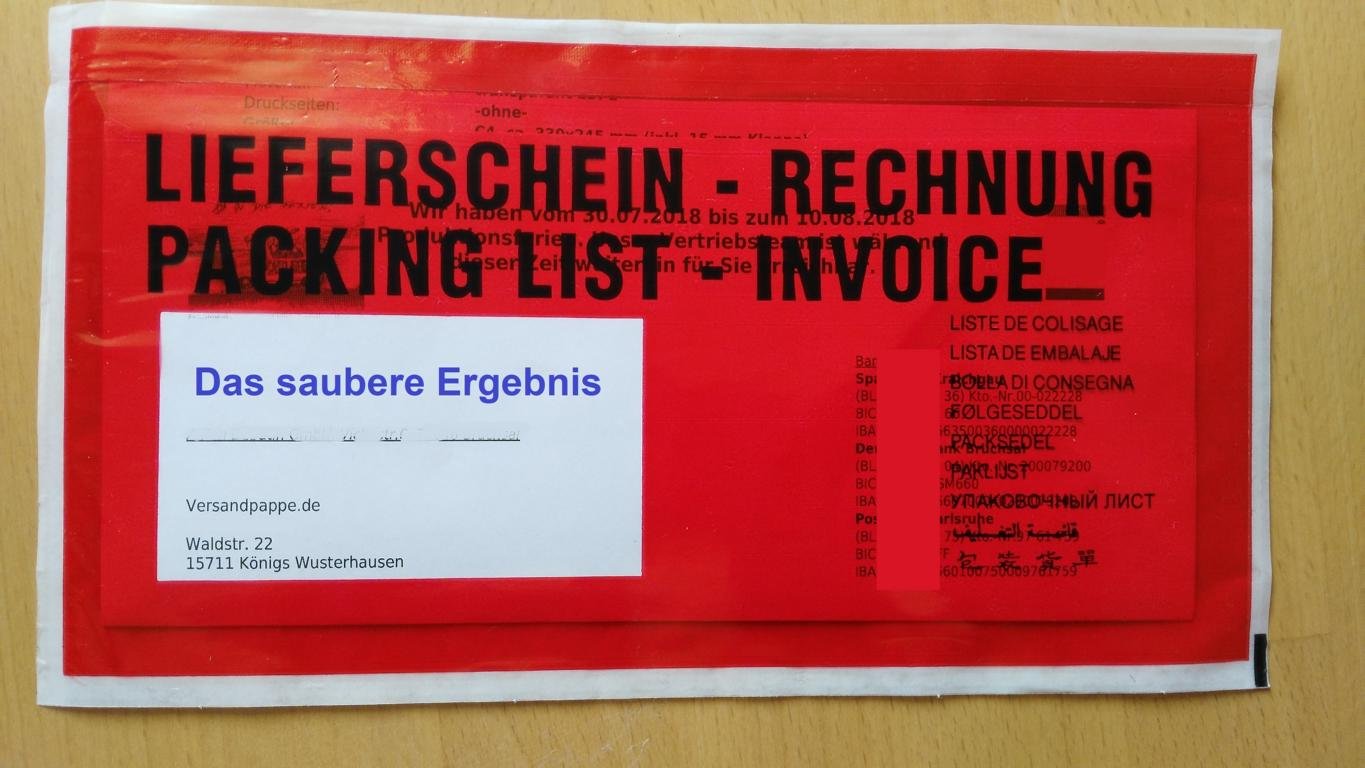250 St. Dokumententasche DIN lang 240x125 mm selbstklebende DL Lieferscheintaschen Rechnungstaschen FSC - zertifiziert | DL Lieferscheintaschen, Rechnungstaschen, FSC-zertifiziert