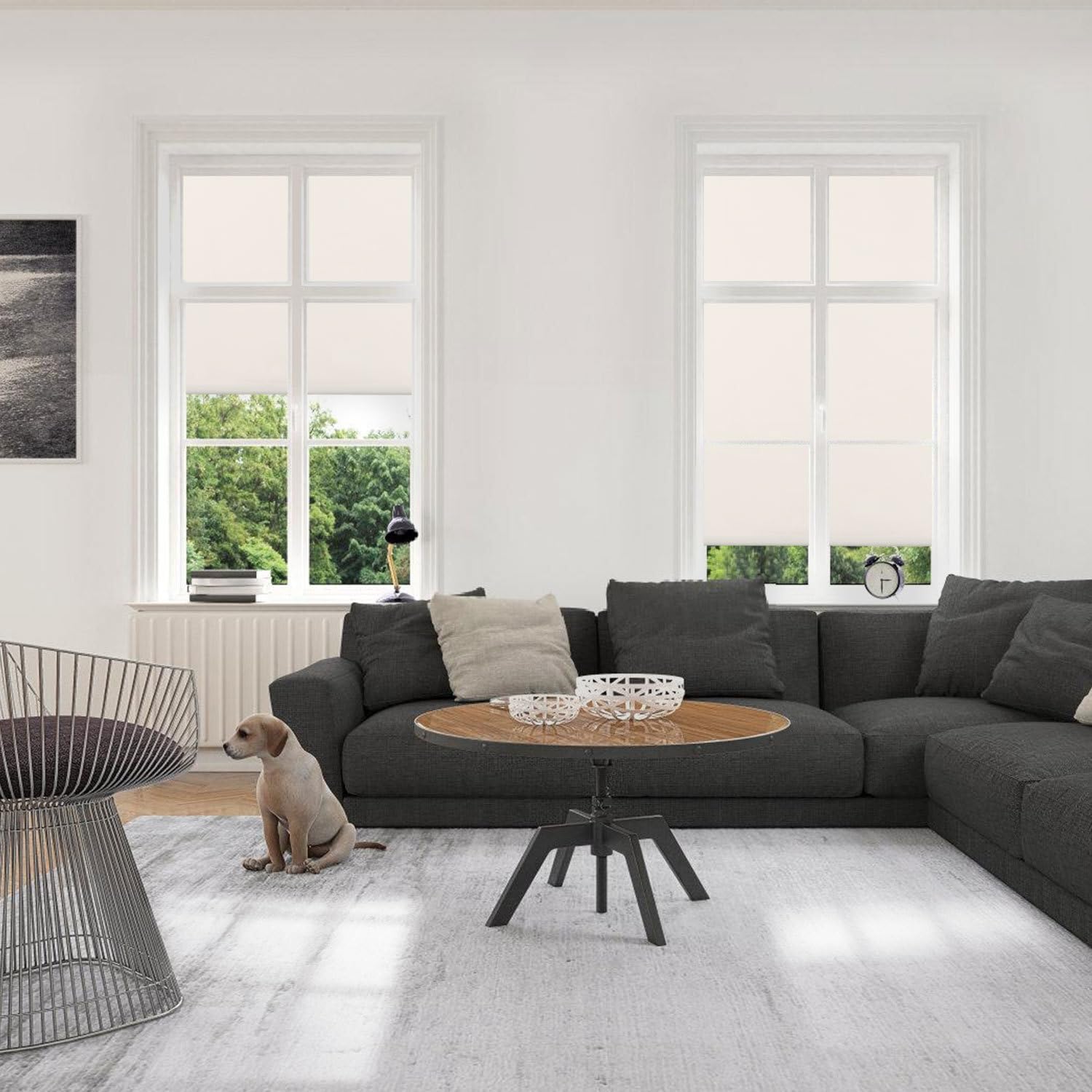 Markiza z ramieniem spadowym, zwijana, 300 x 150 cm, ramię podporowe 70-120 cm, regulowana, 2 m łańcucha perełkowego, montaż na ścianie, ochrona przed słońcem i wiatrem, na balkon, taras, do