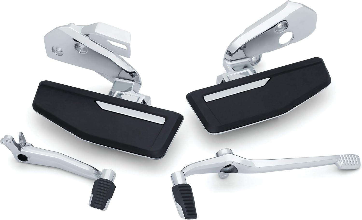 Kuryakyn 3283 Motorcycle Foot Control Component: Omni Driver Floorboard Kit for 2018-20 Honda Gold Wing Motorcycles with Dual Clutch Transmission, Satin Black, 1 Pair