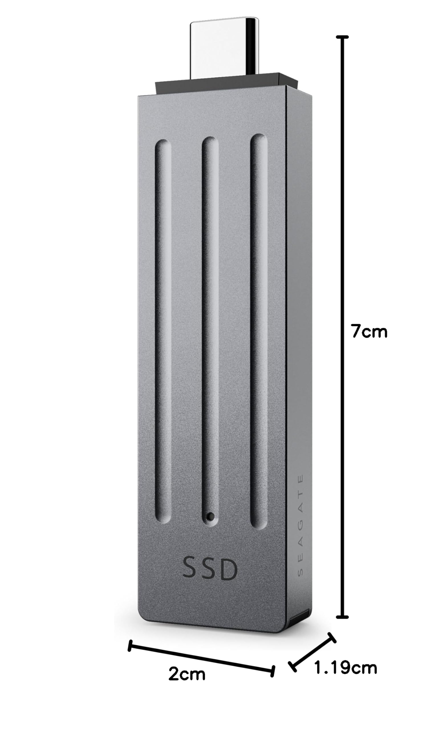 Seagate Ultra Compact 2TB, twardy SSD, 1000MB/s, USB 3.1 Typ C, Data Rescue Service (STMX2000400)