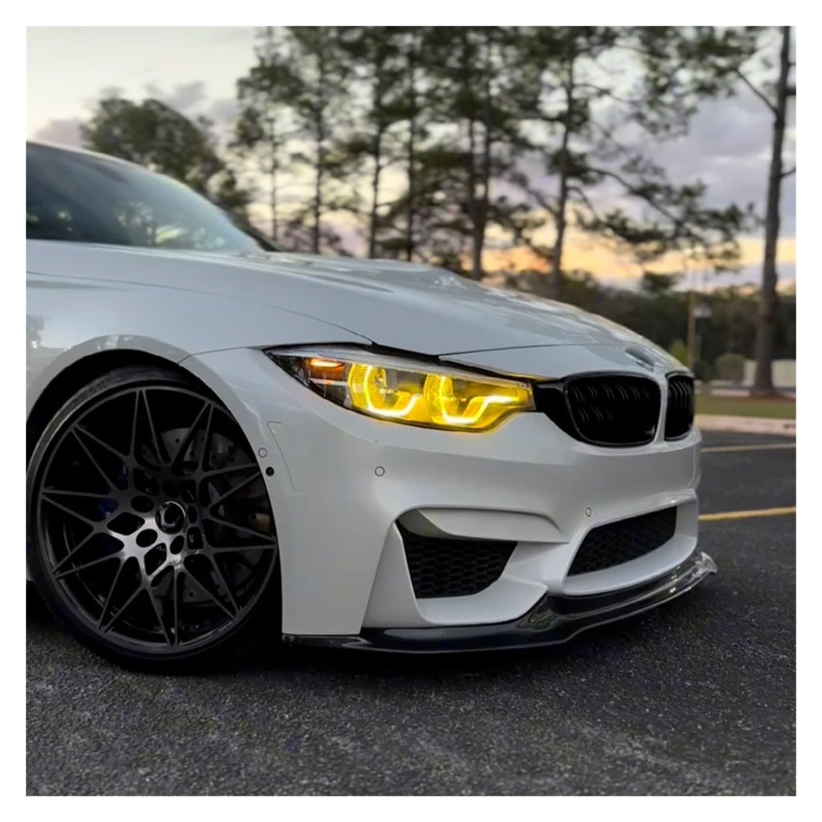 Faros Angel Eyes para coche Para BMW Para M3 Para M4 CSL 4 Series F80 F82 F83 F32 F36 F33 LCI DRL Color Amarillo Dorado Módulo LED Luz Circulación Diurna Anillos halo LED(Yellow)