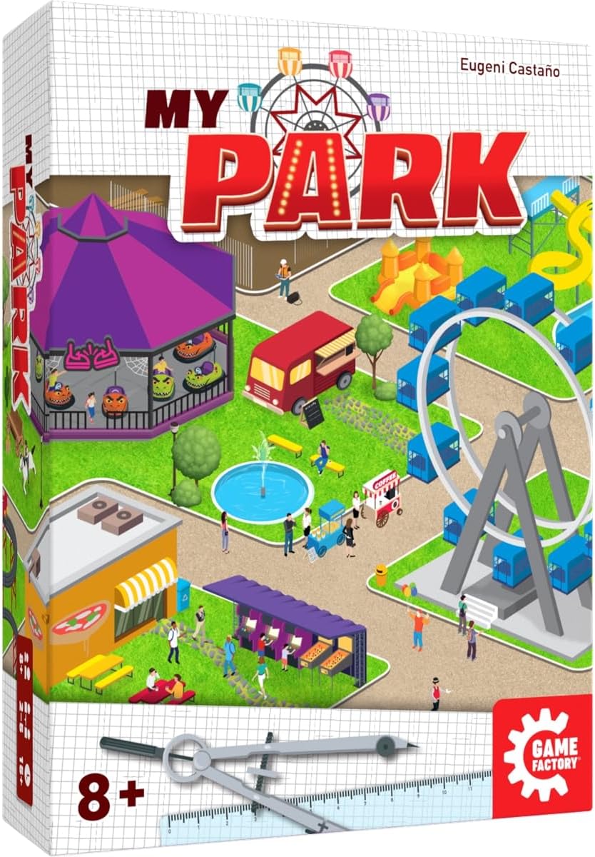 Game Factory 646050 My Park, Build Your Amusement Park, Genius Card Game, Family Game for 2-5 People from 8 Years, Board Game