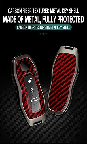 Miniatura 3 de ontto Funda para llave de 34 botones para Porsche Cayenne Panamera Macan718911918 Boxster Cayman Key Fob Smart Remote Key Fob con llavero con patrón