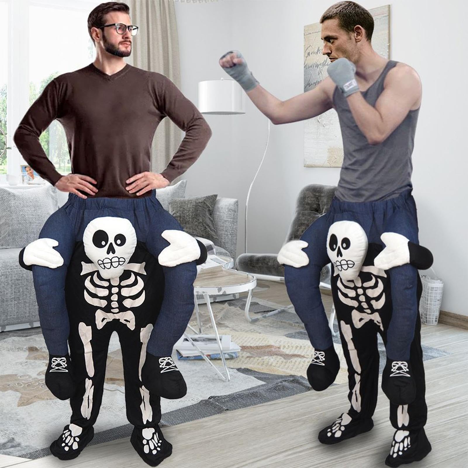 Ubrania kostiumowe na Halloween, przyciągające uwagę przebranie, kostium szkieletu dorosłych, odzież kostiumowa, dla kobiet, mężczyzn, starszych przyjaciół, cosplay, wydarzenie, urodziny, pokaz