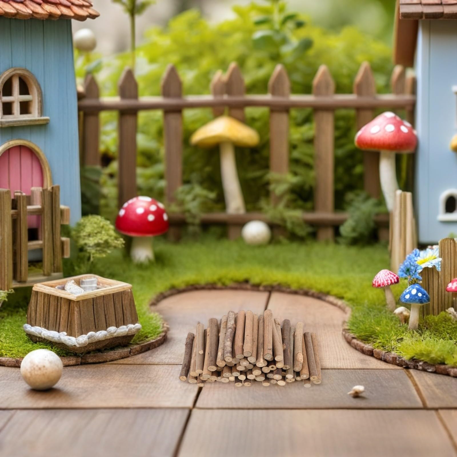 100 Stück Holzstäbchen zum Basteln aus Naturholz Leicht und Kompakt Vielseitig für Selbstgemacht Dekorationen und Schulprojekte im Rustikalen Landhausstil