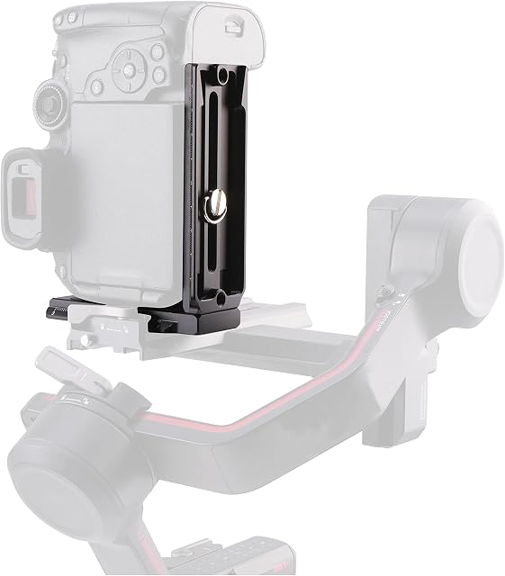 Hersmay Aluminum DSLR Camera L Bracket Plate for DJI Ronin RS2 RSC2 RS3 RS3PRO RS3mini Gimbal Stabilizer Accessories Quick Release Plate Fit Arca-Swiss Standard