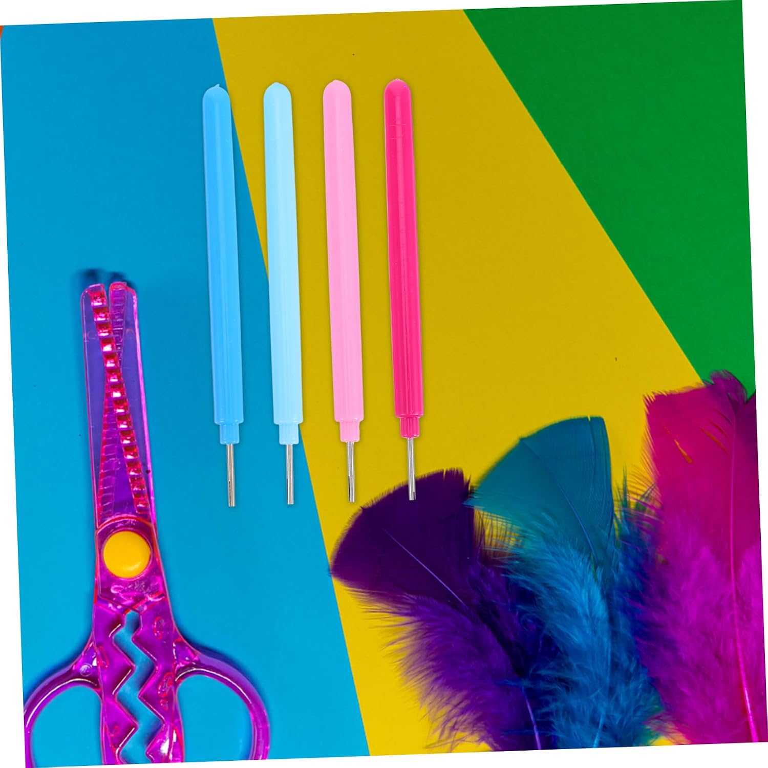 Angoily 12pcs Slotted Needle Pen Set Paper Curling Rolling Quilling Tool for Handmade Art Projects DIY Cardmaking and Creative Paper Crafting,