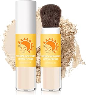 Polvo de ajuste de protección solar mineral p...