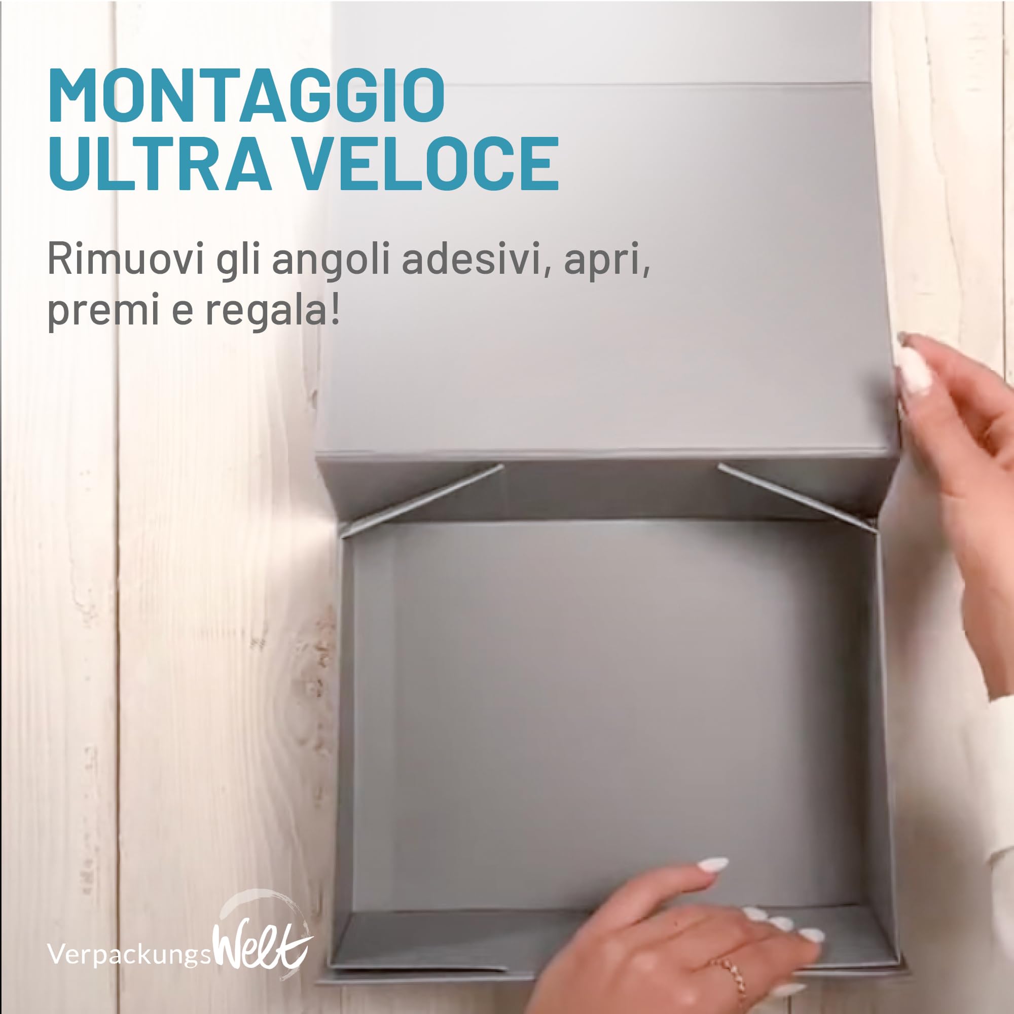 Verpackungswelt Scatola Regalo con Coperchio - 31 x 22 x 5cm - 10 Pezzi - Confezione Rigida con Chiusura Magnetica - per Compleanno, Matrimonio, Natale, Nascita - Pacco in Colore Nero Carta naturale