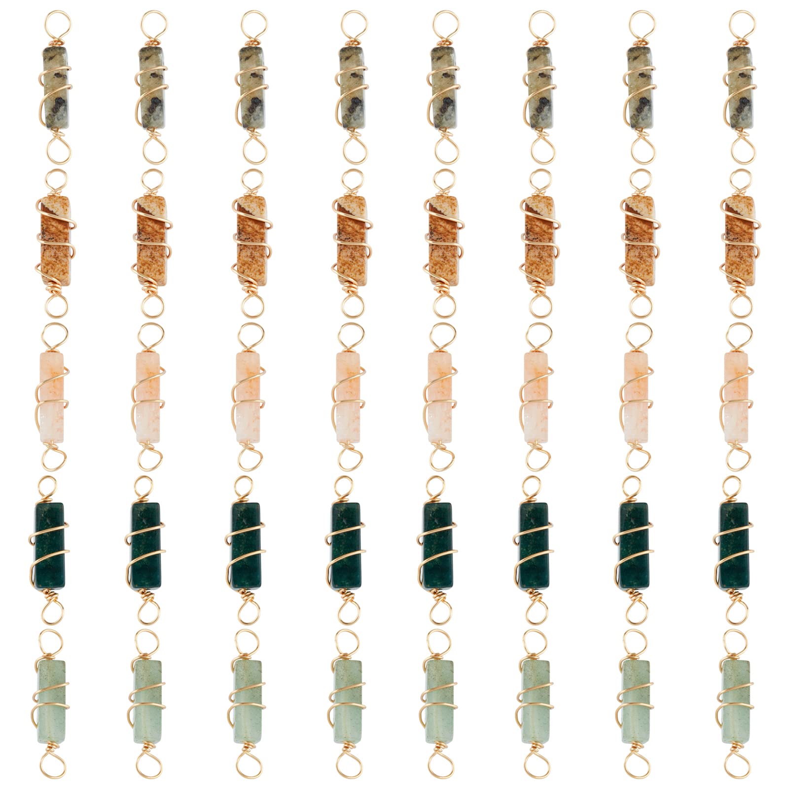 SUPERFINDINGS 20 Pezzi 10 Stili di Ciondoli in Luna di Pietre