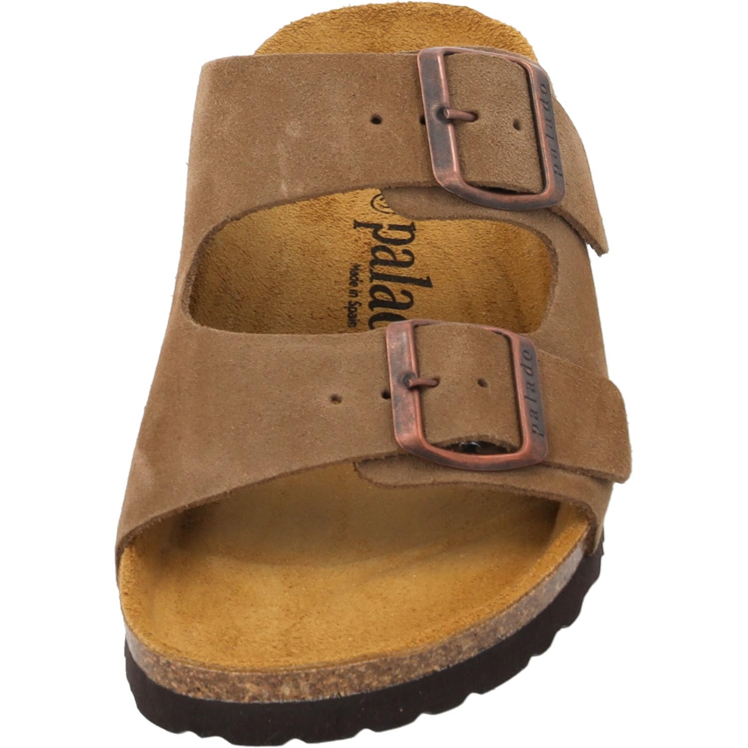 Palado Pantoletten Herren Korfu Premium Leather - gefertigt in Spanien - hochwertiges Leder - Veloursleder-Decksohle - Weichfußbett