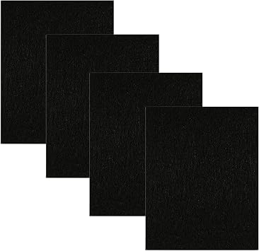 6 Inch x 4.4 Inch Charcoal Cat Litter Box Replacment Filter Compatible with Pureness F6 Zeloite Air Filter Carbon Odor Filters Pack of 4