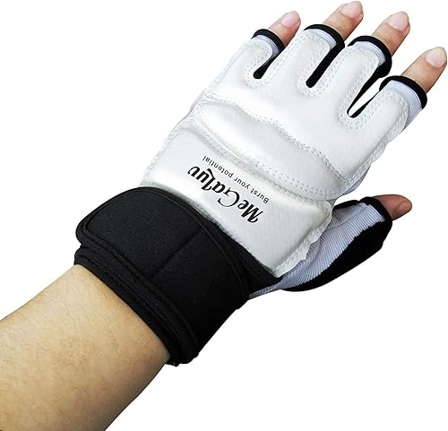 Miniatura 2 de Guantes de boxeo para hombre, guantes de kickboxing, guantes de saco de boxeo, guantes de karate, guantes de kickboxing de medio dedo, guantes de