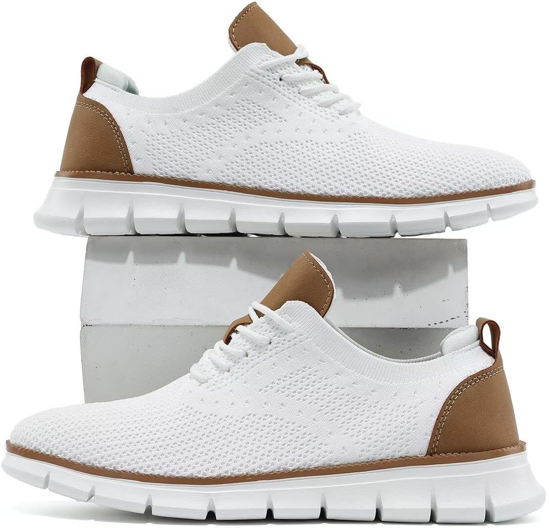 Men's Oxfords Business Shoes Fashion Mesh Casual Dress Walking Sneakers Comfortable Lightweight Soft Sole - Image 6