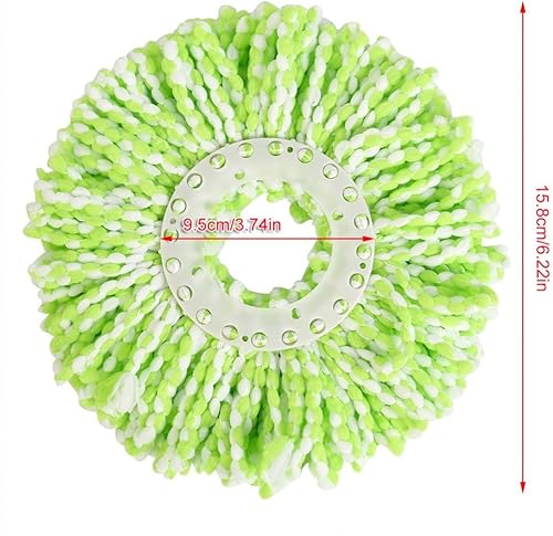 Miniatura 2 de Fdit Repuesto de trapeador giratorio de microfibra redonda de repuesto para sistema universal de trapeador giratorio para uso comercial en el hogar