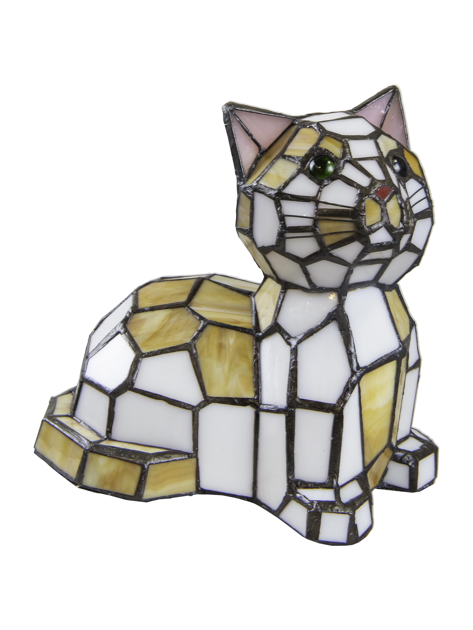 Dale Tiffany TA100859 Tiger Cat Accent Lamp, Art Glass Shade