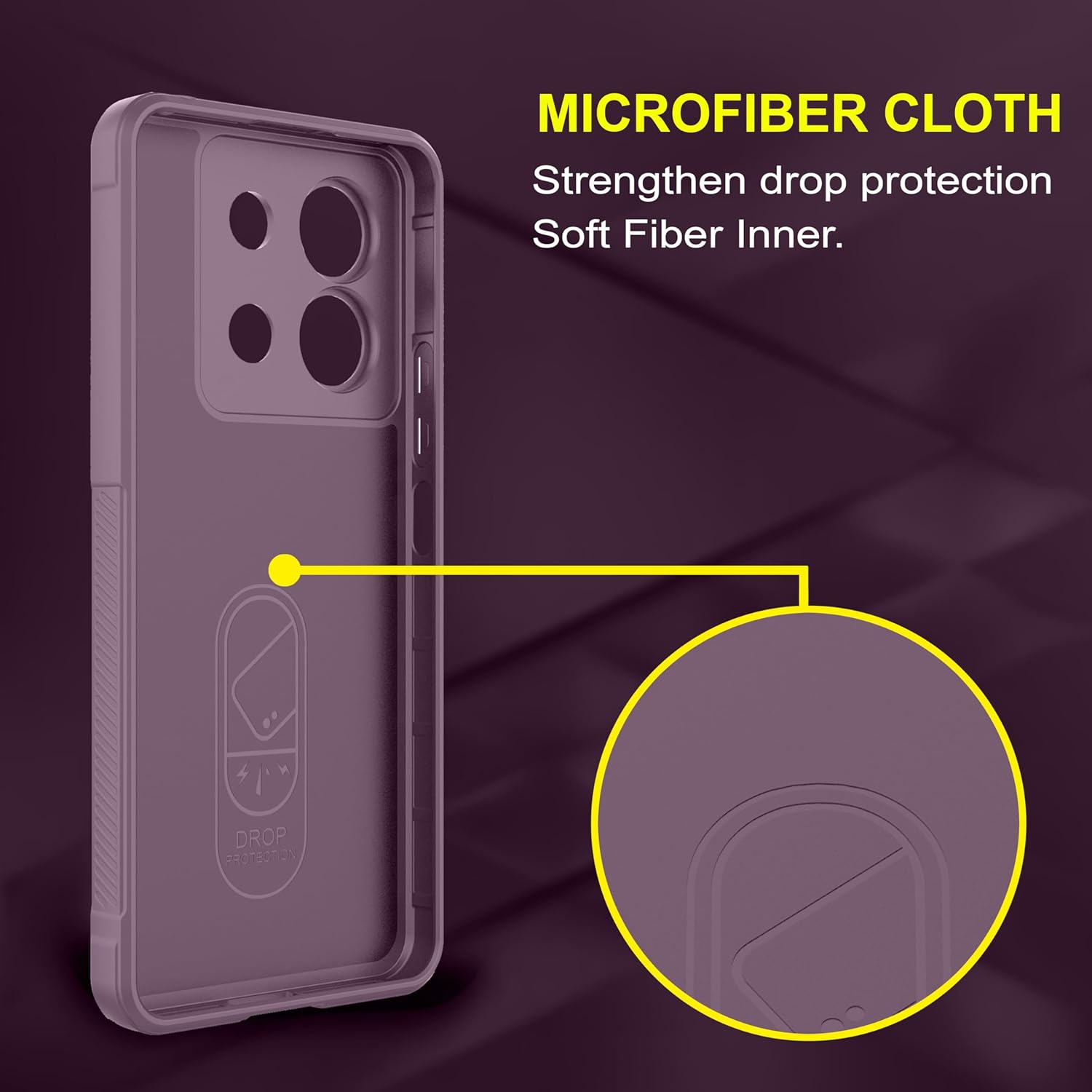 Zapcase Back Case Cover for Mi Redmi Note 13 5G | Compatible for Mi Redmi Note 13 5G Back Cover | Liquid Silicon Magic Case with Camera Protection | Lavender Zapcase Back Case Cover for Mi Redmi Note 13 5G | Compatible for Mi Redmi Note 13 5G Back Cover | Liquid Silicon Magic Case with Camera Protection | Lavender