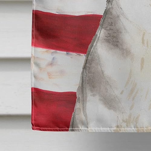 Miniatura 4 de Caroline's Treasures CK1713CHF Patriotic USA - Lienzo decorativo (tamaño grande), diseño de la bandera de Husky Siberiano, multicolor