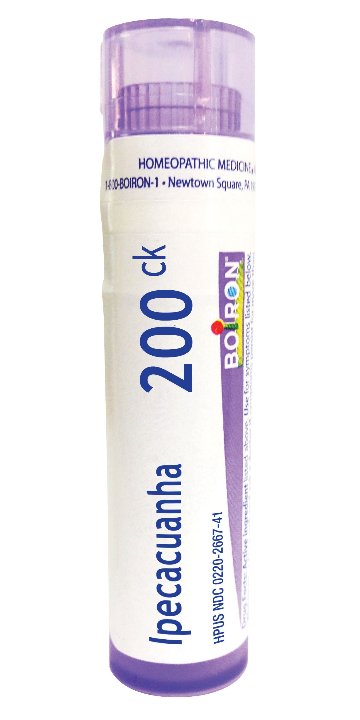 Boiron Ipecacuanha 200CK, 80 Pellets, Homeopathic Medicine for Nausea
