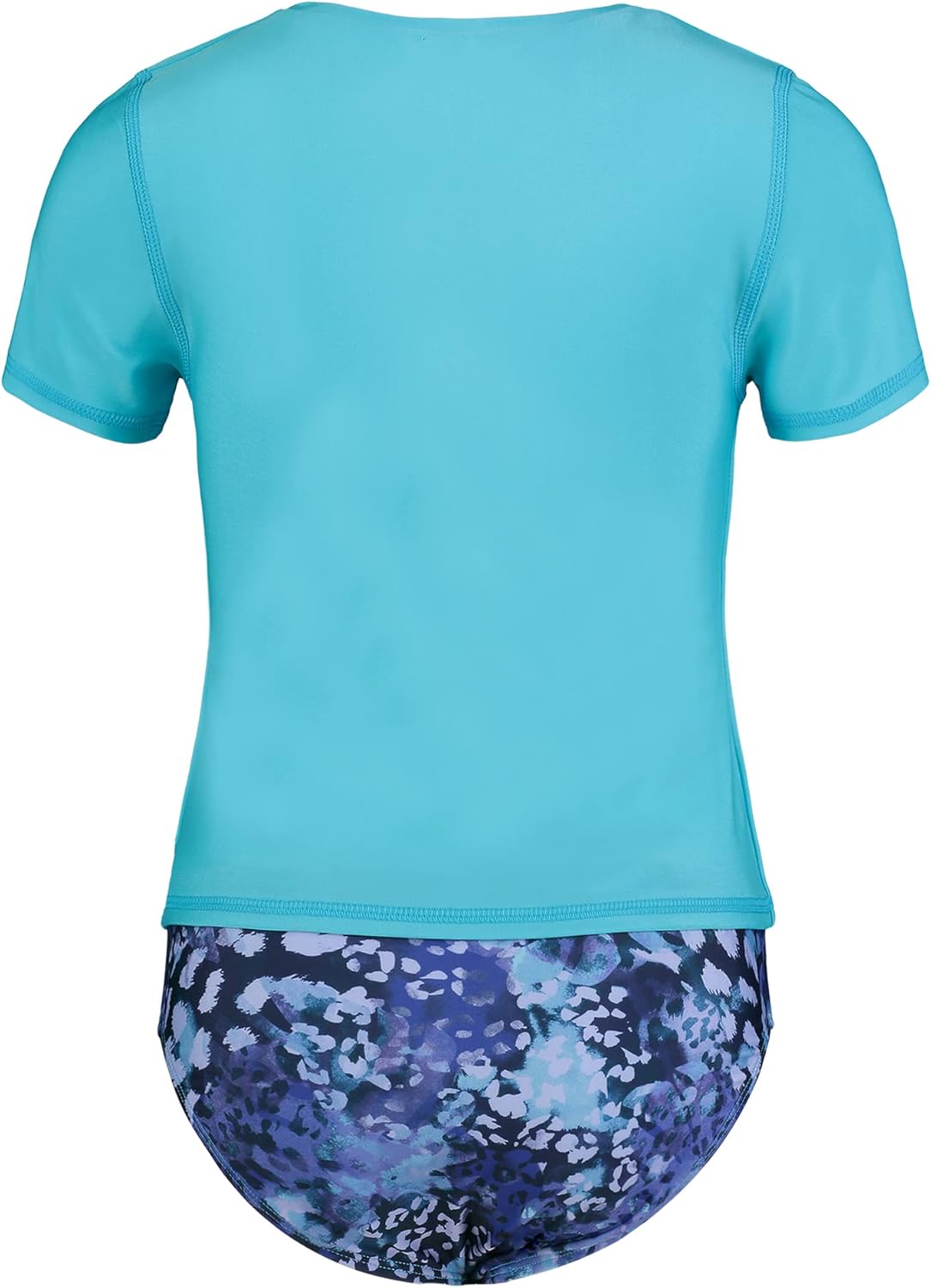 Under Armour Girls Short Sleeve Rashguard Surf Shirt and Swim Bottoms Set, UPF 50+ Sun Protection, Quick-Dry Bathing Suit