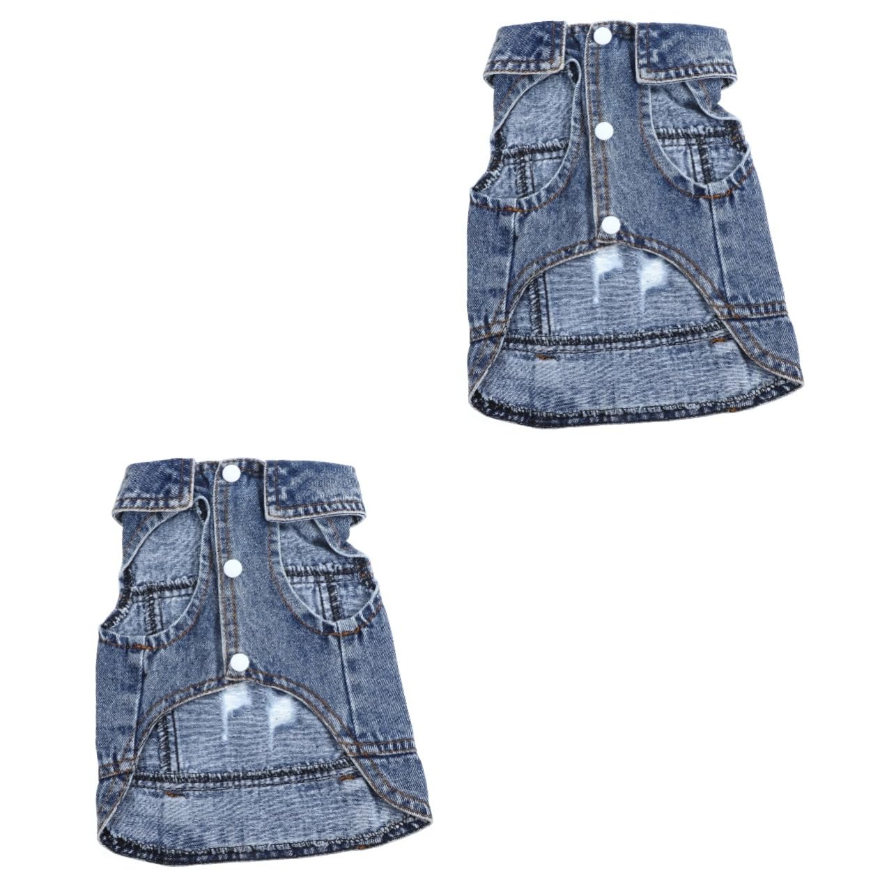2 Pezzi Di Cappotti Per Cani Gilet in Denim Per Cani Di Piccola Taglia Cuccioli Abbigliamento Per Animali Domestici Gilet Per Cani Stile