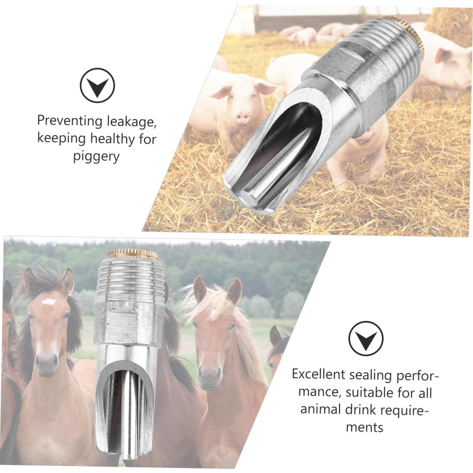 Milisten Edelstahl Wassernippel Für Schweine Schweinetränke Automatischer Trinknippel Mit Langer Lebensdauer Dicht Schließend Für Sauen Ferkel Und Mastschweine Geeignet
