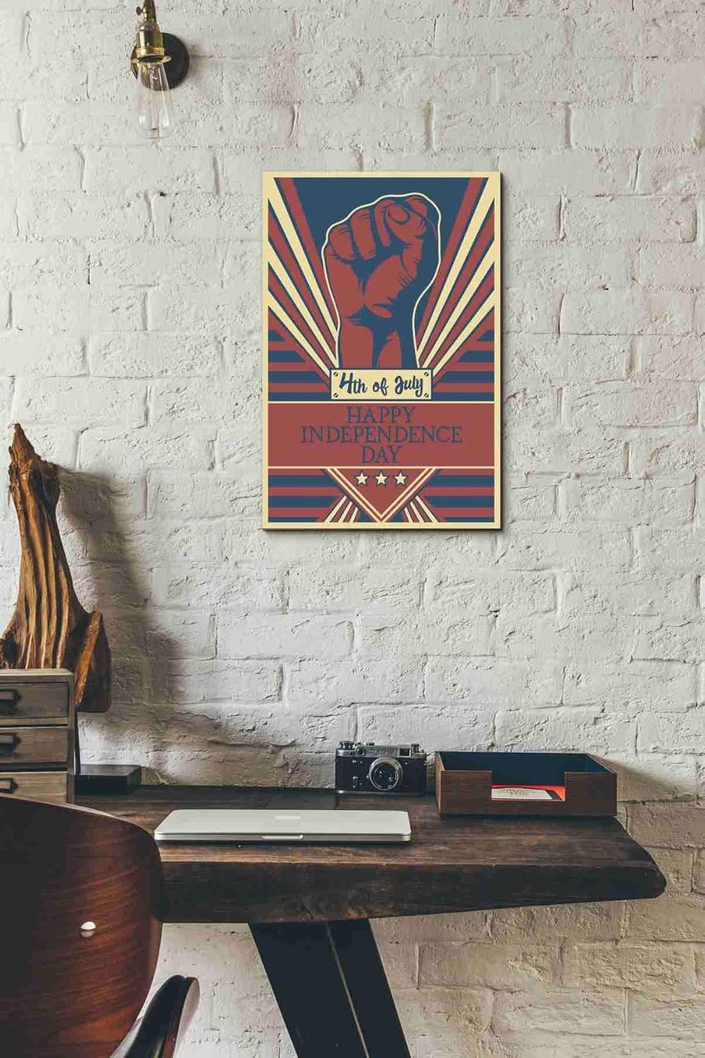 Epic Graffiti 'Independence Day Fist' Canvas Wall Art, 12"x18"