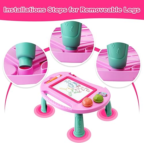 Miniatura 4 de Juguetes para niñas de 1 a 2 años, tablero de dibujo magnético, juguetes para niñas de 2 a 3 años, tablero de garabatos borrable para niños, juguete