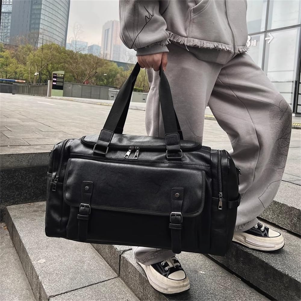 Borsone da Viaggio Borsa a tracolla da viaggio for uomo d'affari per Uomini Donne Palestra Sportiva(Schwarz)