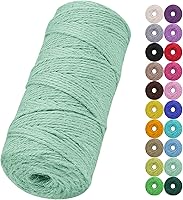 Vista 11 de Cuerda de yute natural de 0.079 pulgadas y 328 pies para manualidades, cuerda de yute de colores de 3 capas para envoltura de regalos, jardinería