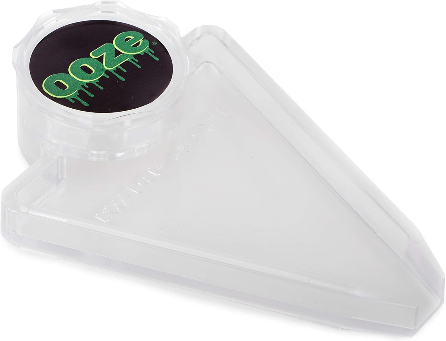 Ooze Dry Herb Grinder Tray 7.25"L X 5"W (Clear) Two In One Grinder And Rolling