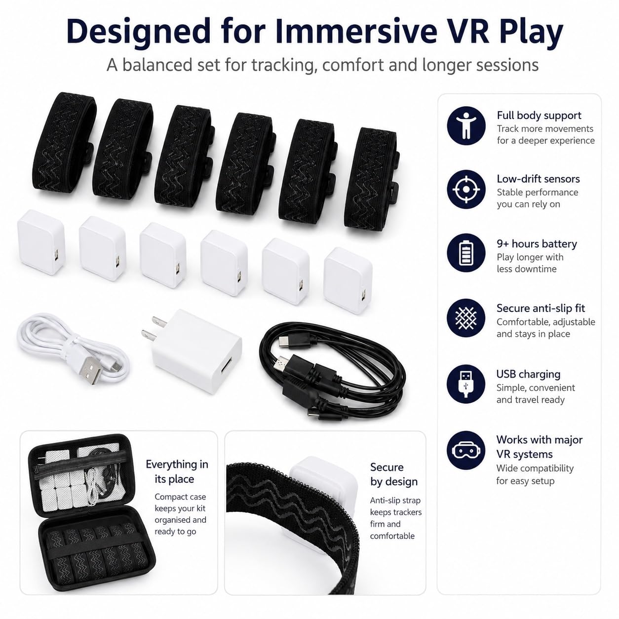Amazon.com: Full Body Trackers Compatible with SlimeVR – 6 Low
