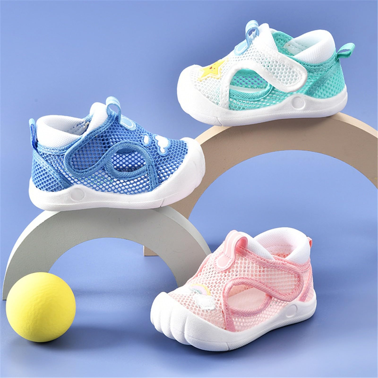 Generisch Ciabatte da bagno per bambini 20 sandali per bambini e ragazze, neonati, sneakers, carino traspirante a rete antiscivolo, sandali da trekking per ragazze 23, a, 22 EU