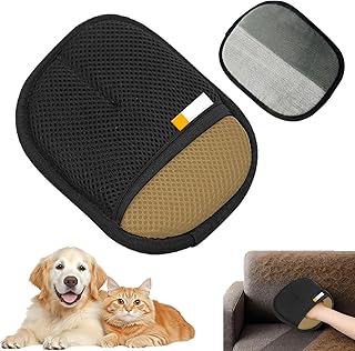 Fellmagnet Handschuh Katzenhaare, Double-Sided Pet Grooming Gloves, Pet Hair Remover Glove, Hunde Antistatischer Handschuh Zur Entfernung Von Tierhaaren Atmungsaktiv Waschbar product image