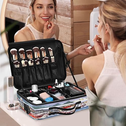 Miniatura 7 de Red Sleigh cosmetic organizer bag make up travel bag make up bag medium makeup bag cosmetiquera de viaje para mujer men mens woman ladies teens male