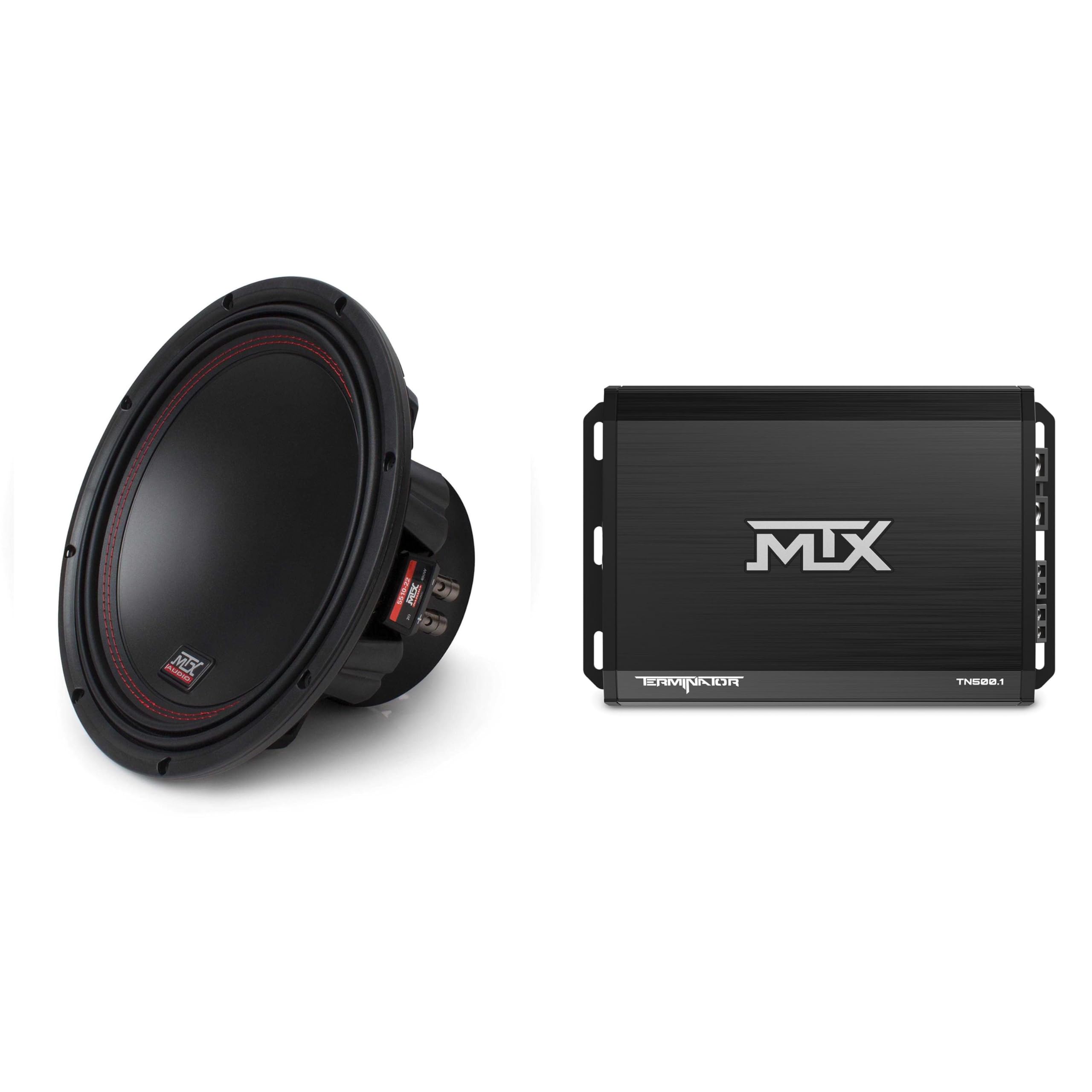 MTX Terminator 500-Watt RMS 2? Mono Block Class D Amplifier and MTX Audio 5510-44 55-Series 10