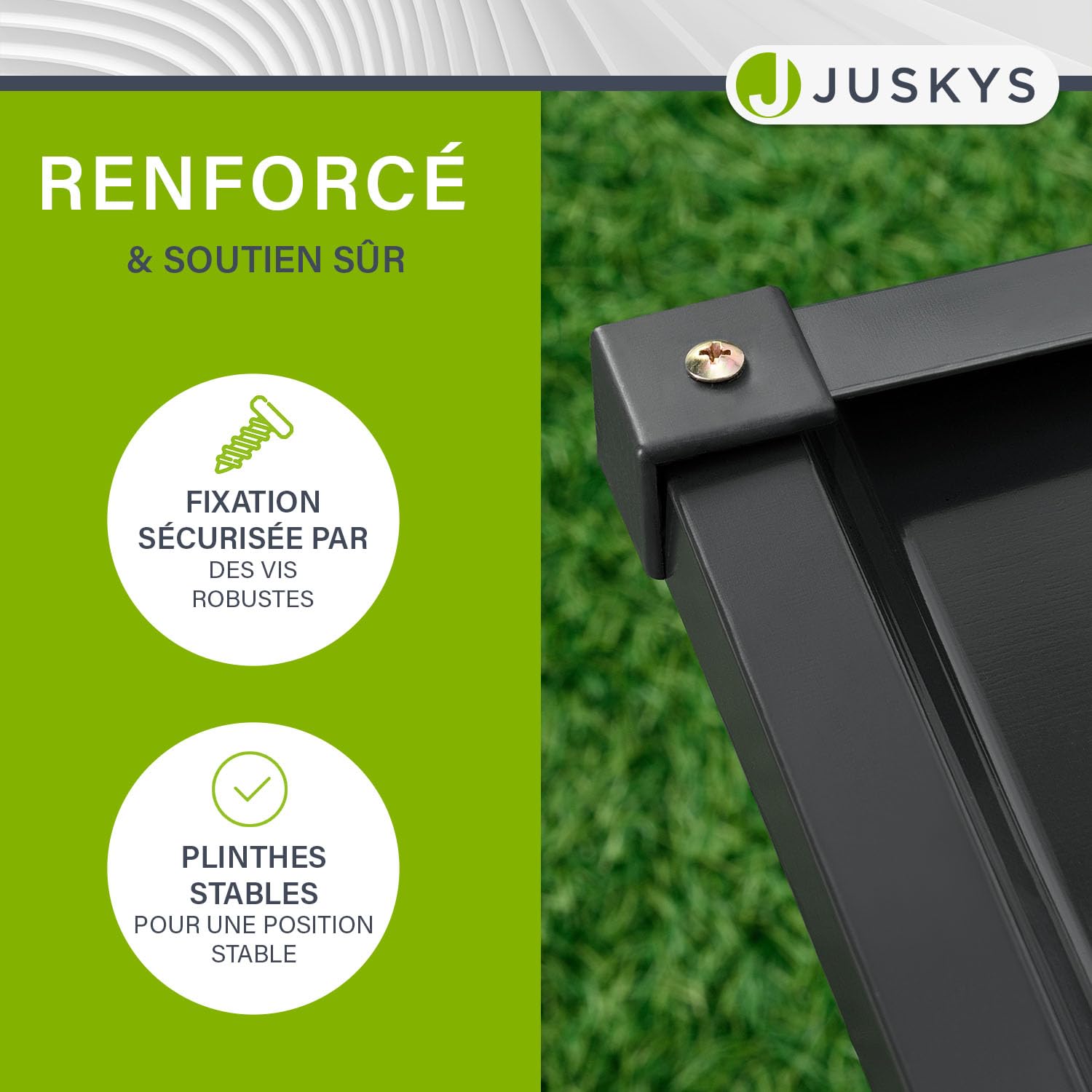 Juskys Garage en métal pour Tondeuse Robot, avec Toit à Deux pentes - 86 × 98 × 63 cm - Protection Contre Le Soleil et la Pluie pour tondeuses à Gazon - Anthracite - carport pour Tondeuse Robot