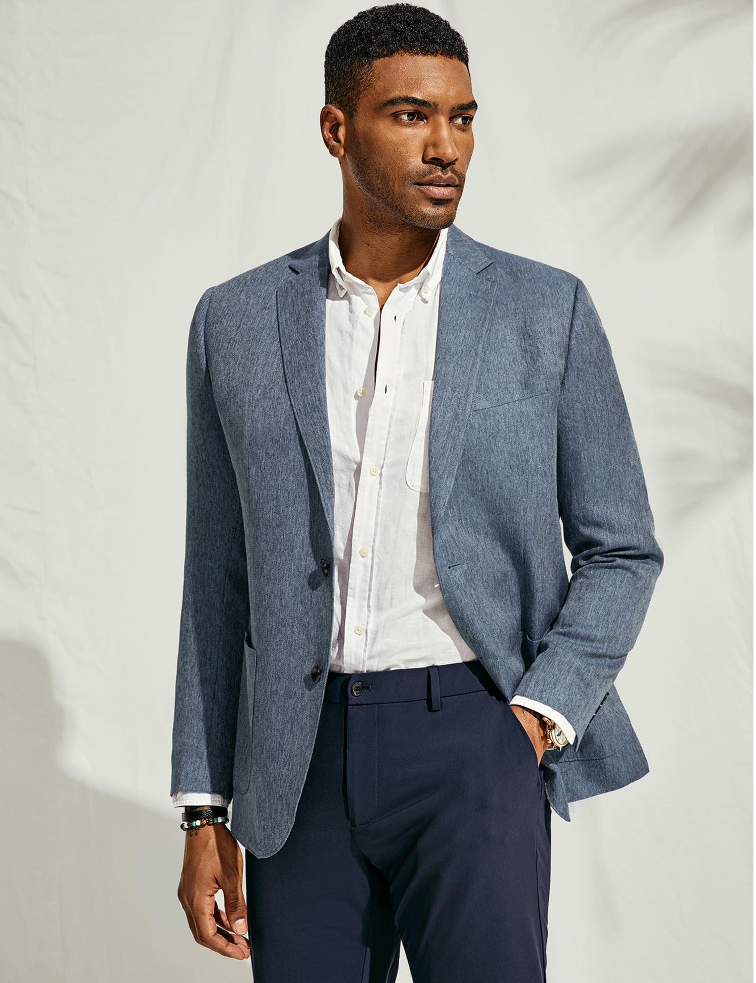 PJ PAUL JONES Giacca sportiva da uomo, casual, vestibilità regolare, con due bottoni, giacca sportiva leggera