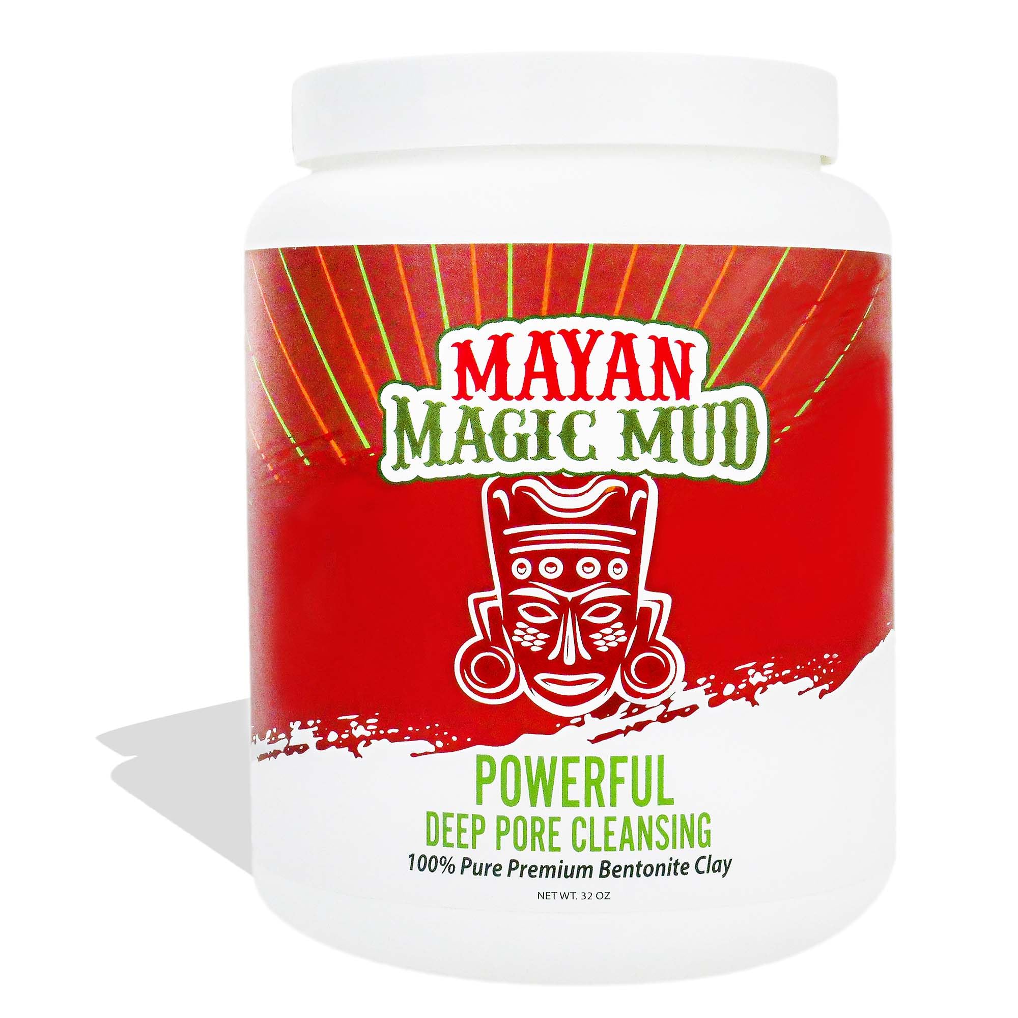 Mayan Magic Mud Powerful Deep Pore Cleansing Sodium Bentonite Clay for Unisex - 32 oz Cleanser