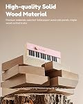Kids Piano Keyboard, 32 Keys Digital Piano for Kids, Music Educational Instrument for Beginner, Mini Wood Keyboard for Toddler, Light Pink