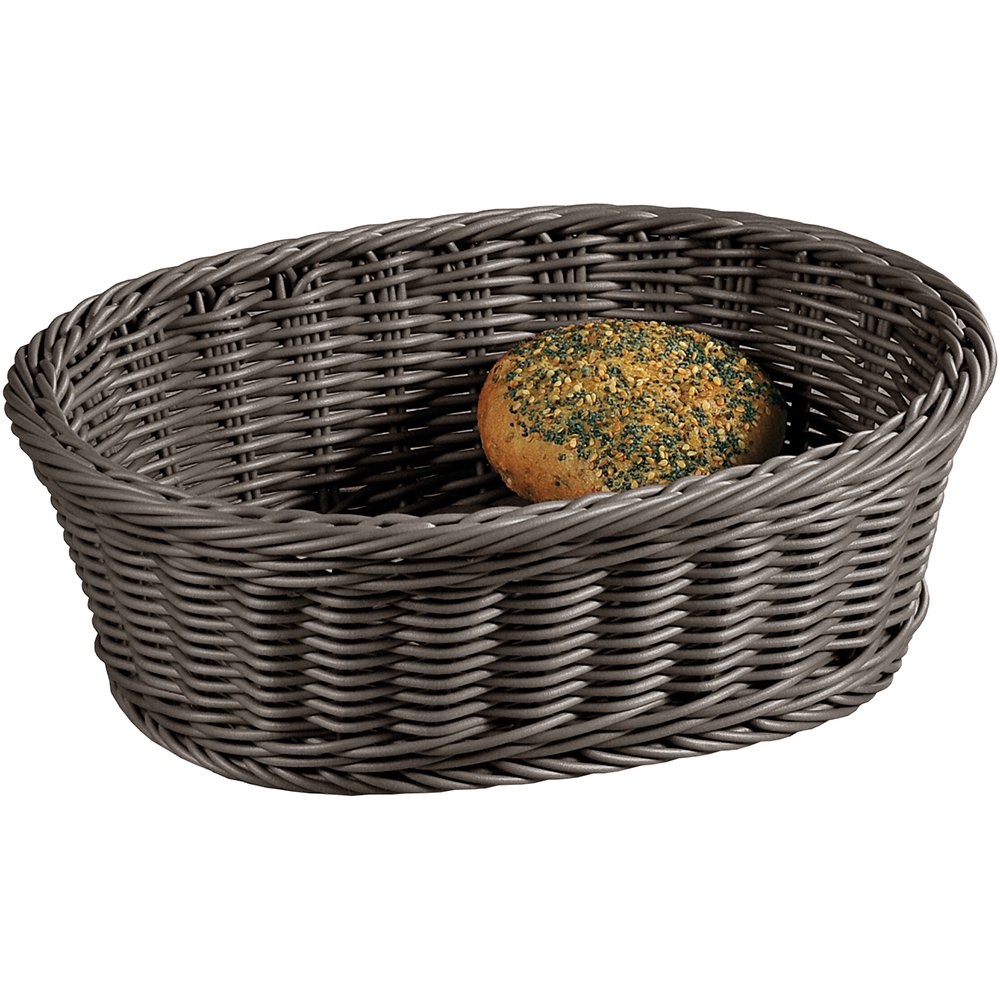 Kesper Oval Fruit/Bread Basket, Plastic, Grey, 29.5 x 23 x 9.5 cm