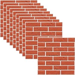 Muros Con Revestimiento De Piedra 10 piezas de Papel Pintado 3D Ladrillo Revestimiento Pared Efecto Ladrillo 3D Paneles Revestimiento Pared Ladrillo Papel Pintado Pared Ladrillo para Salón Dormitorio Fondo de Pared Decoración Arte