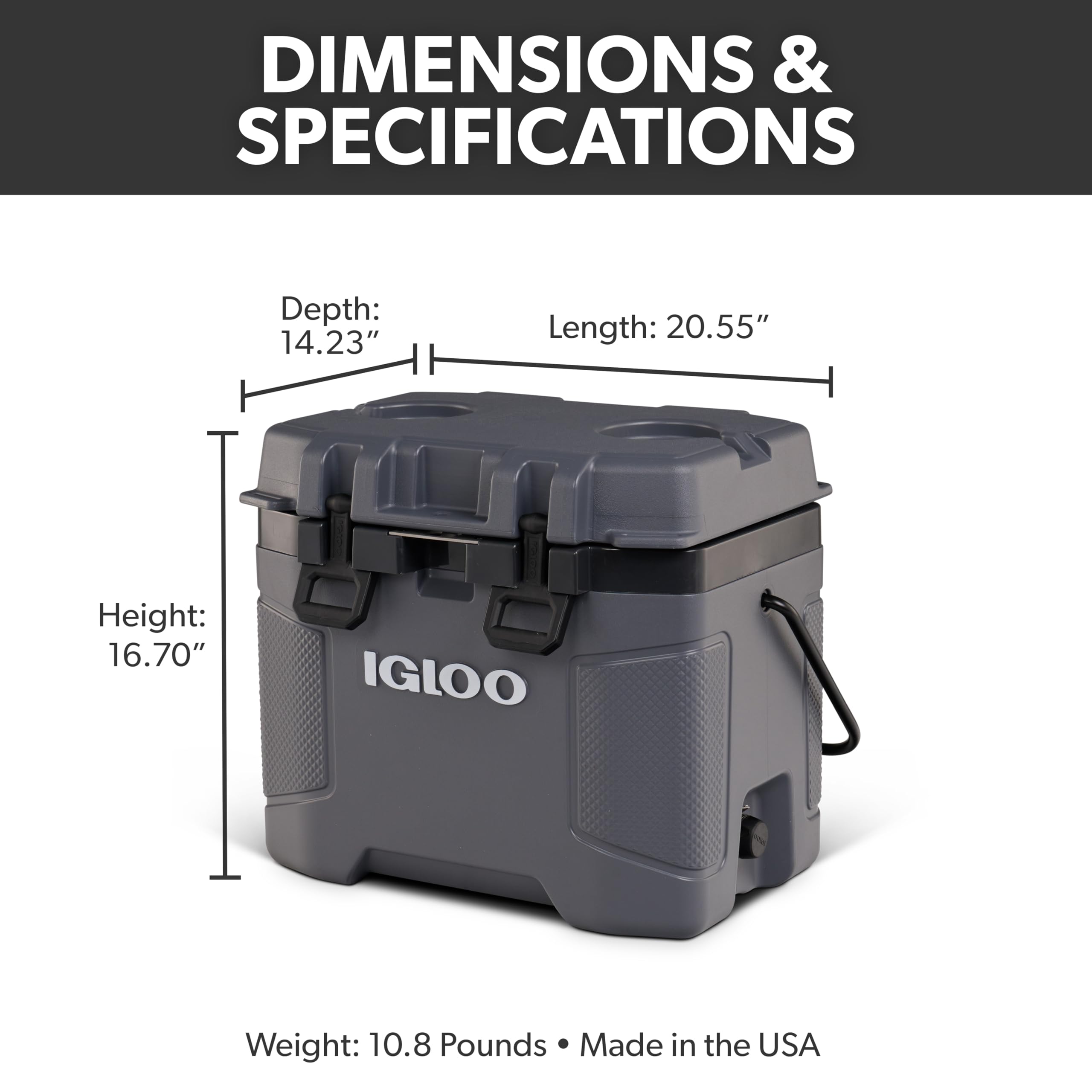 IGLOO TRAILMATE クーラーボックス Amazon | Igloo Trailmate 25クォート クーラー カーボナイト