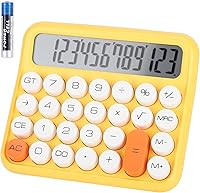 Vista 1 de Calculadora estándar básica, pantalla LCD grande de 5 pulgadas y 12 dígitos, calculadora de interruptor mecánico de botón grande para uso escolar