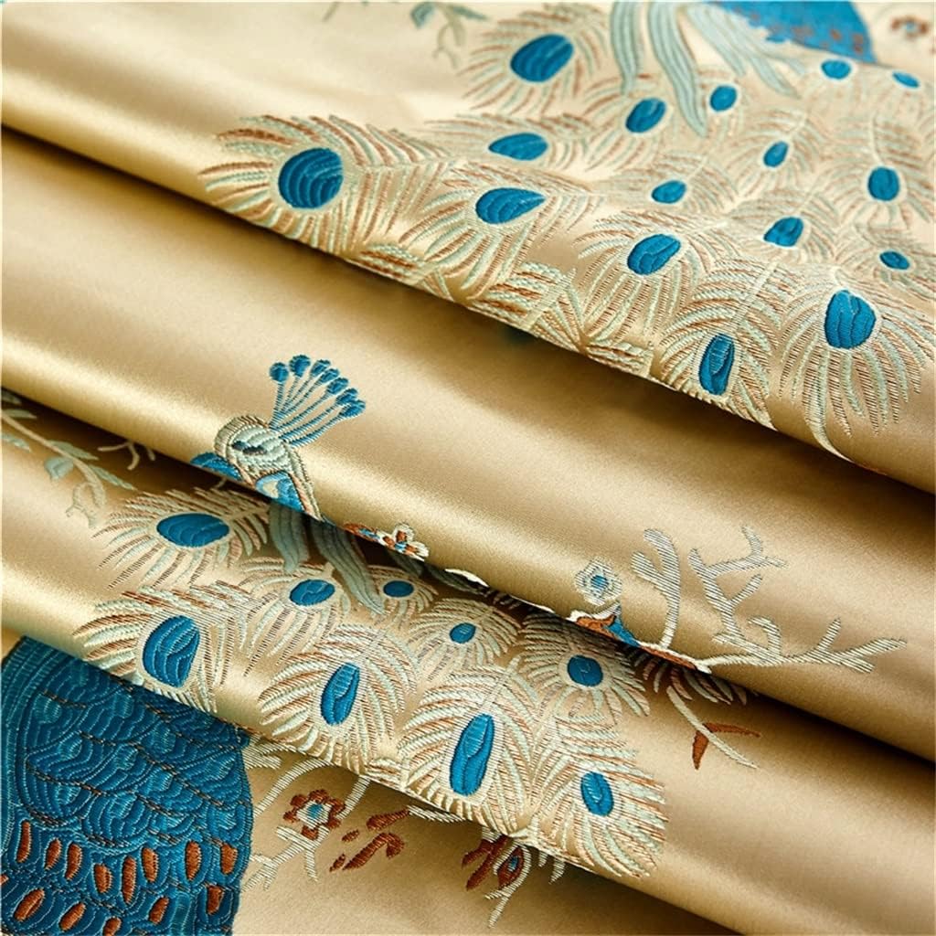 JSEIAJB Peacock Embroidery Table Runners Tassel Table Decor Accessories Party Wedding Decor Table Art(32x176cm)