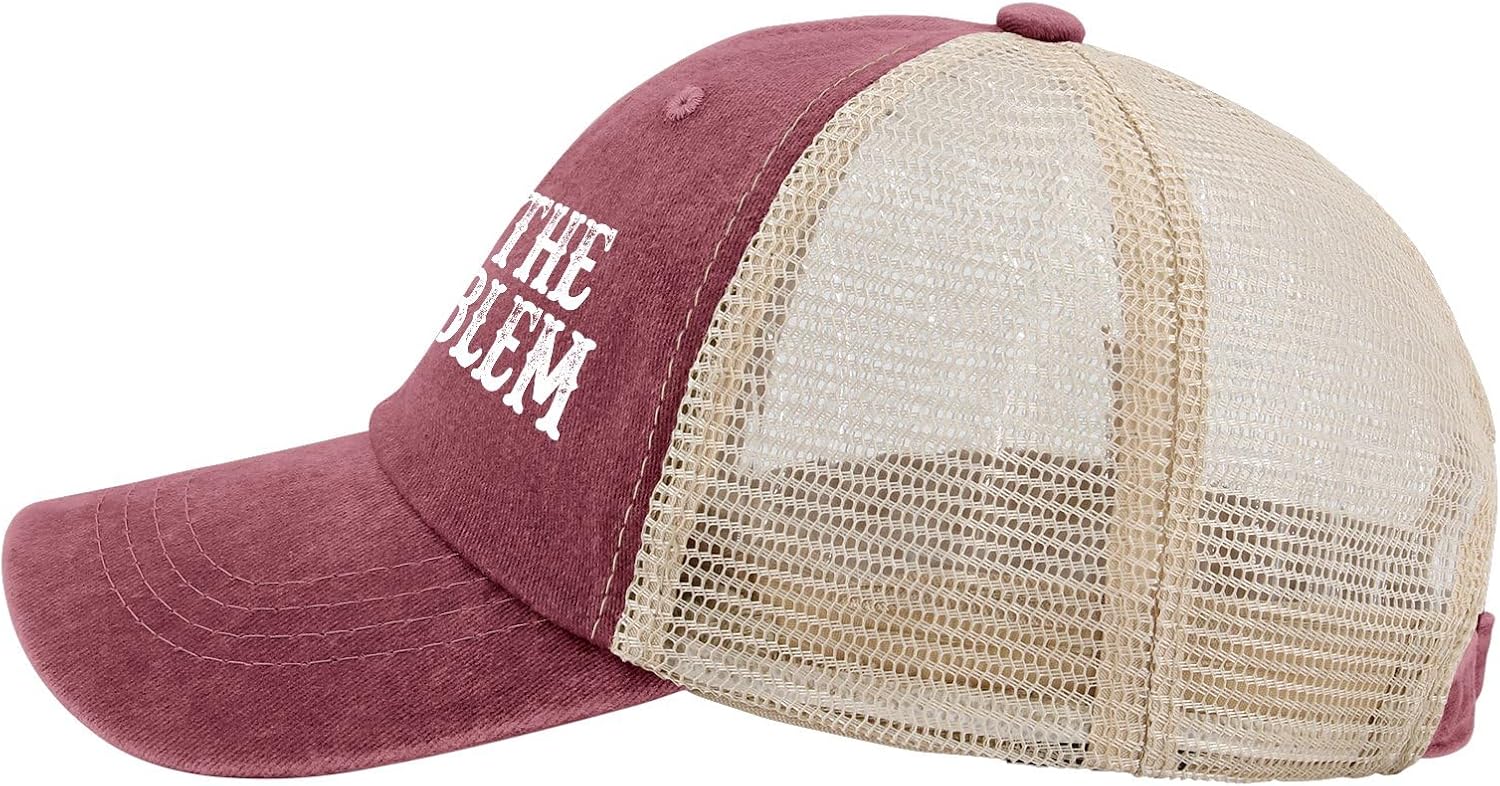 I'm The Problem Trucker Hat Women Trendy Mesh Trucker Hats for Summer - Image 3