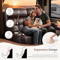 Vista 3 de RV Loveseat Recliner Sofa, Wall Hugger Massage Reclining RV Couch with USB, Insert Pockets, Cup Holders, 150° RV Recliners Sleeper Sofa for RV