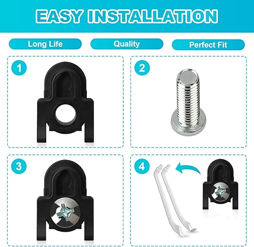 Miniatura 6 de WR01X39781 - Cierre de manija de puerta de refrigerador y para piezas de repuesto para manija de congelador GE modelo compatible con AP7175647
