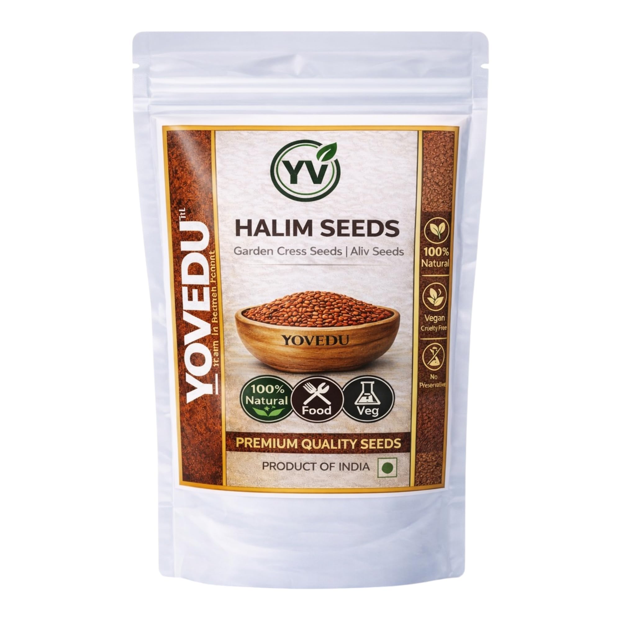 Yovedu Haleem Seeds 400g | Asaliya Garden Cress Whole Edible Halim Seeds for Eating | Nutritious Daily Food Ingredient | Superfood